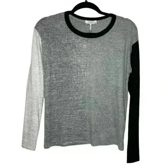 Rag & Bone The Knit Colorblock Crewneck XS - Picture 4 of 5